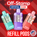 OFF STAMP CRYSTAL CUBE (USA COMPLIANT) 35,000 PUFFS DISPOSABLE (POD ONLY) - DISPLAY OF 5