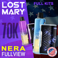 LOST MARY NERA FULLVIEW 70,000 PUFFS DISPOSABLE VAPE (FULL KIT) - DISPLAY OF 5