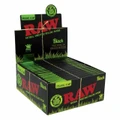 RAW ORGANIC HEMP BLACK ROLLING PAPERS KING SIZE SLIM - 32CT DISPLAY OF 50