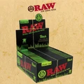 RAW ORGANIC HEMP BLACK ROLLING PAPERS KING SIZE SLIM - 32CT DISPLAY OF 50