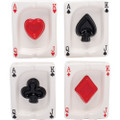 FUJIMA POKER CARD 5" ASHTRAY - DISPLAY OF 4