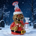 MAGIC STICK SANTA GLASS WATERPIPE 10"