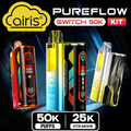 AIRIS PURE FLOW SWITCH POWER RESCUE EDITION 50,000 PUFFS DISPOSABLE VAPE (FULL KIT) - DISPLAY OF 5