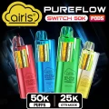 AIRIS PURE FLOW SWITCH 50,000 PUFFS DISPOSABLE VAPE (POD ONLY) - DISPLAY OF 5