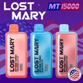 LOST MARY MT15000 TURBO 15,000 PUFFS DISPOSABLE VAPE - DISPLAY OF 5