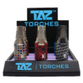 TAZ PRINTED PATTERN TORCH LIGHTER - DISPLAY OF 9 (TAZ-1045)