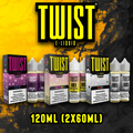 World Wholesale TWIST E-LIQUIDS - 120ML 2 X 60ML