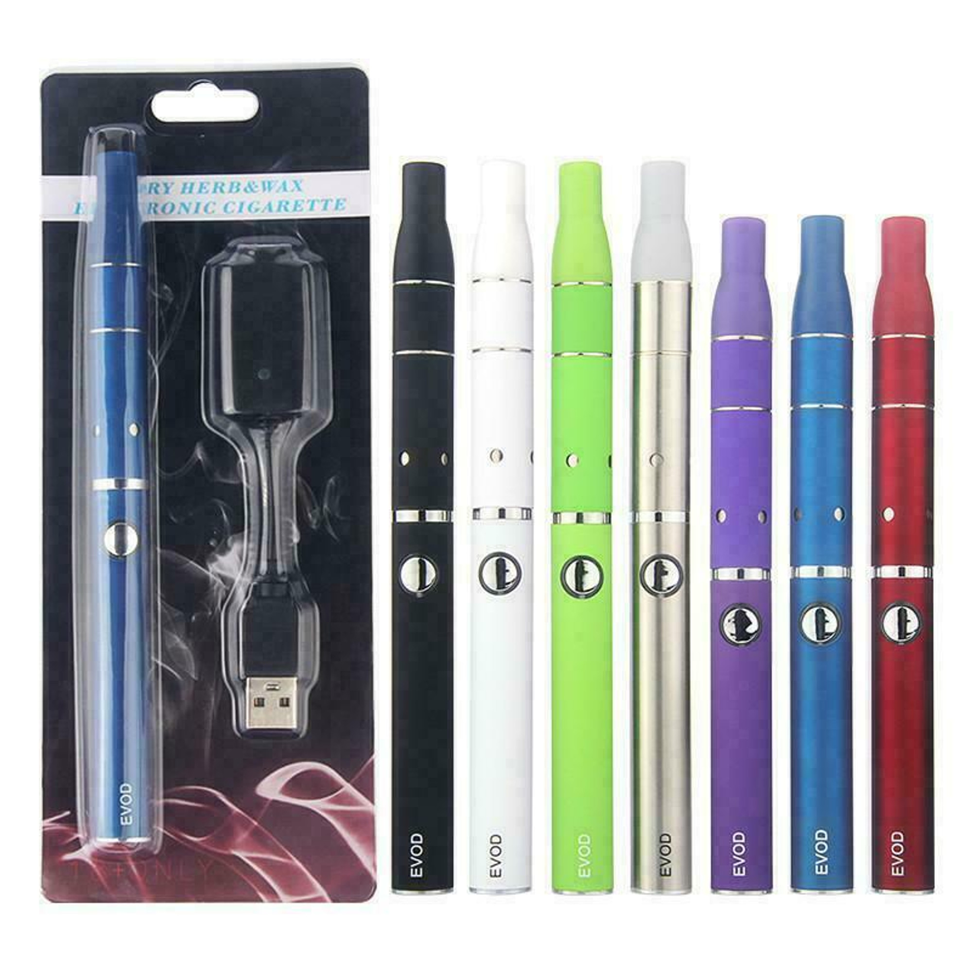 $5.99 Evod 4-In-1 Multi-Vape Pen E-Cig Pack Starter Kit For E-Liquid, Oil,  Herb, Wax(650mah, 900mah,1100mah)