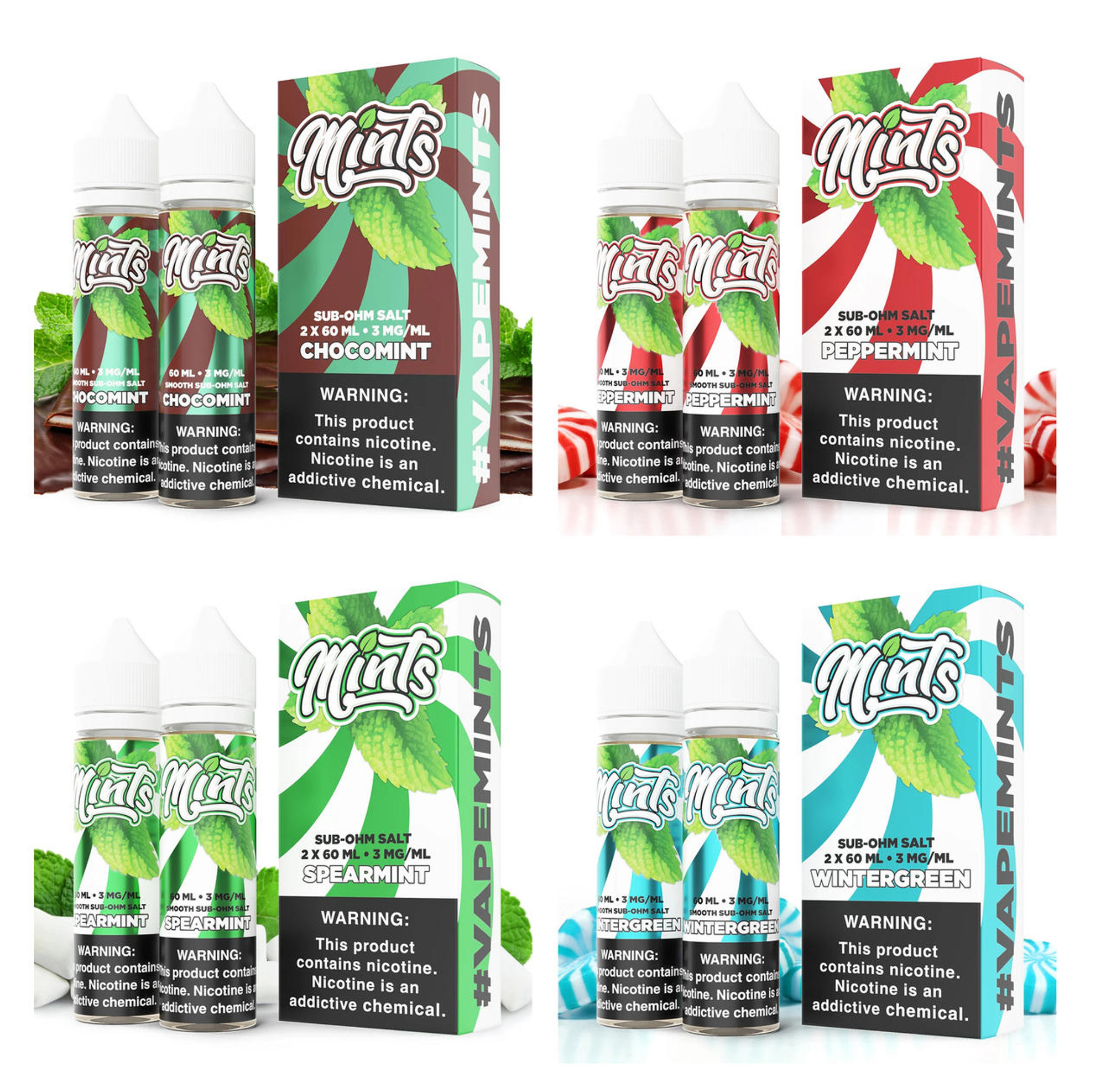 MINTS - MINT & MENTHOL VAPE JUICE 2x60ML - World Vape USA