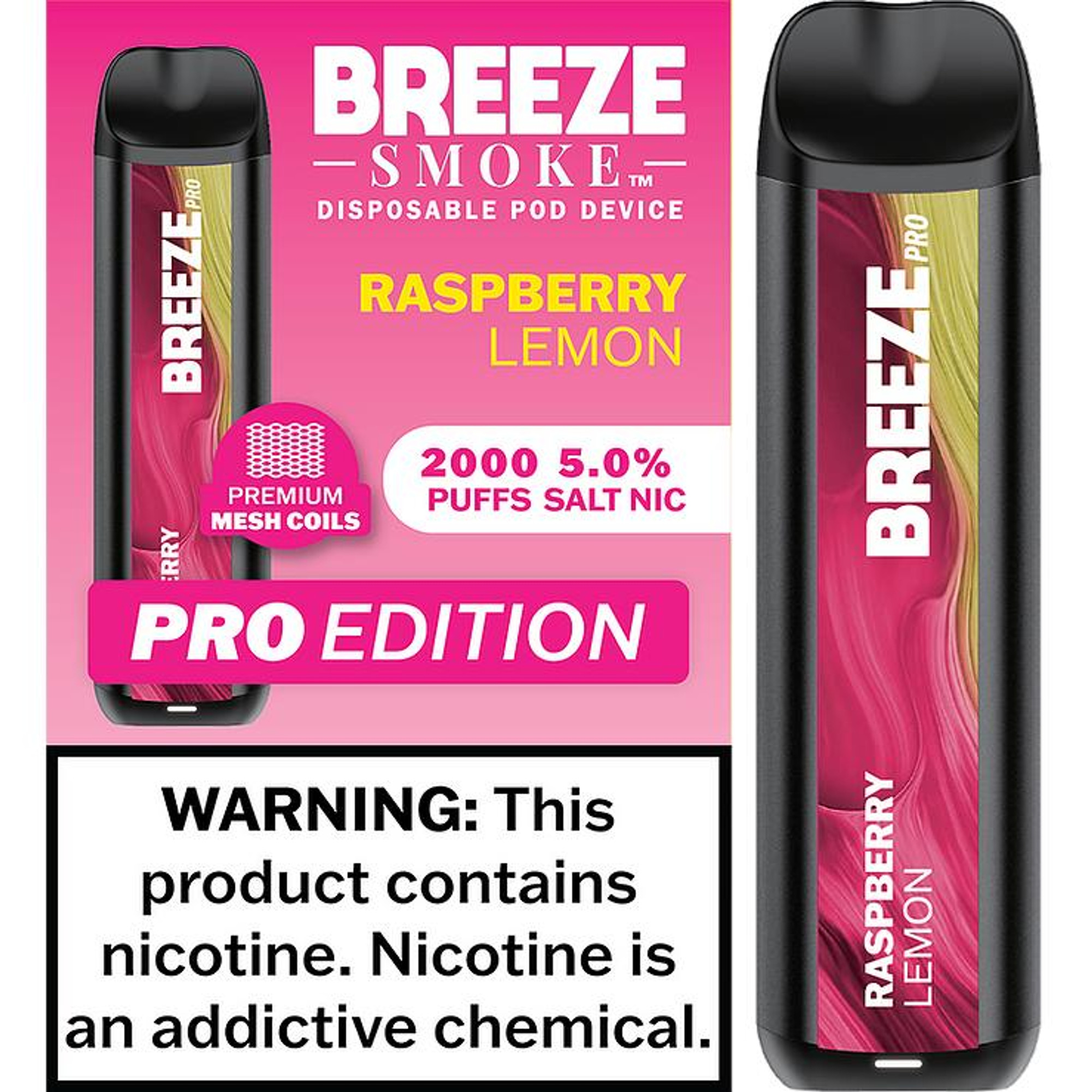 Breeze Pro 2000 Puffs-Disposable Vape Pen [Stamped] 