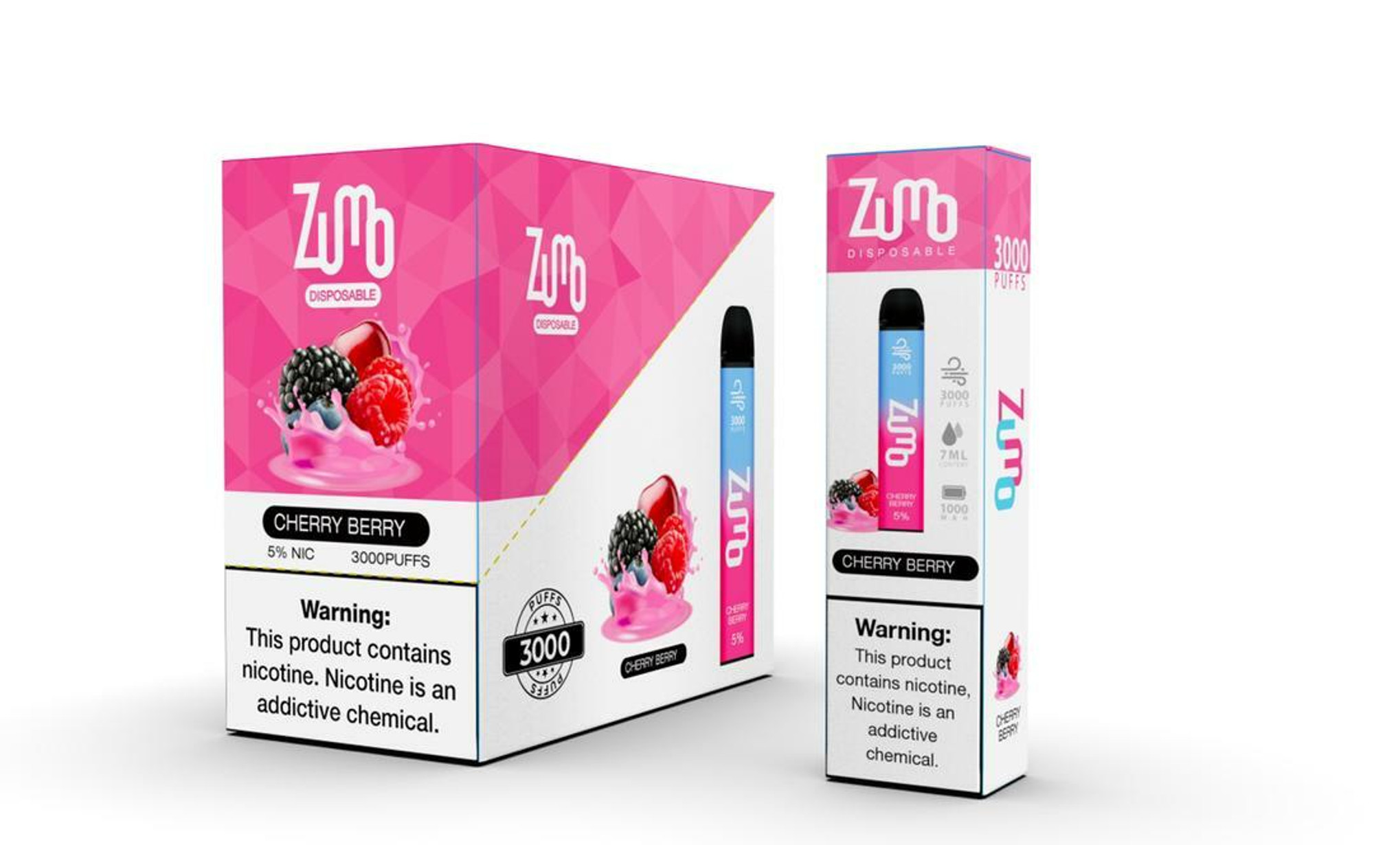 ZUMO 5% NIC DISPOSABLE VAPE 7ML (3000 PUFFS)