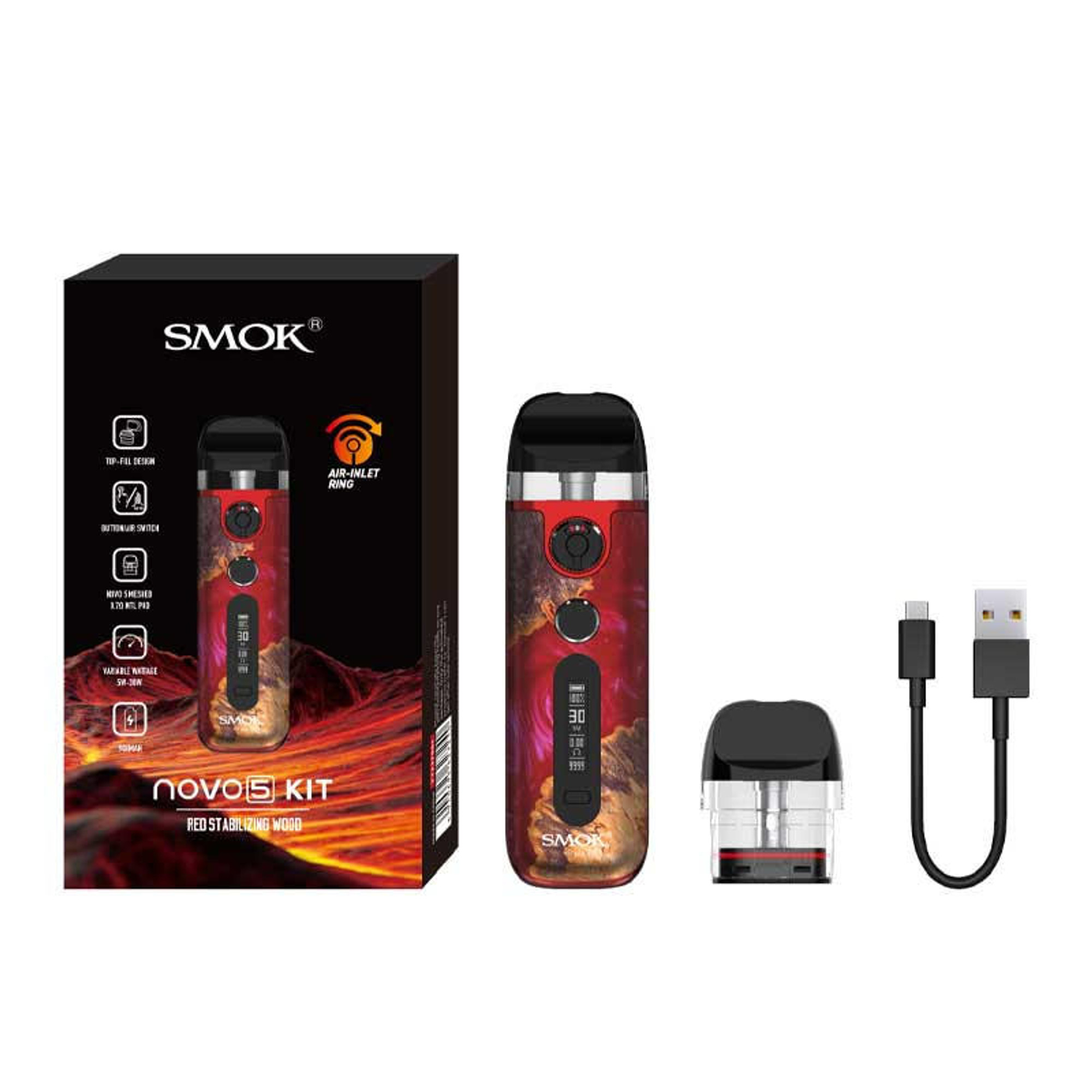 smok novo 5 900mah pod system starter kit 33941.1682407895