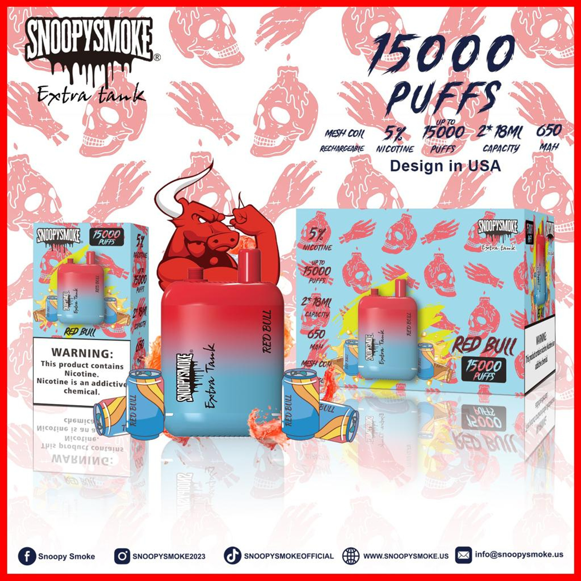 Snoopy Smoke Extra Tank 2 15000 Disposable $14.99