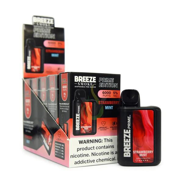 BREEZE SMOKE PRIME EDITION 5% DISPOSABLE VAPE 10ML 6000 PUFFS 
