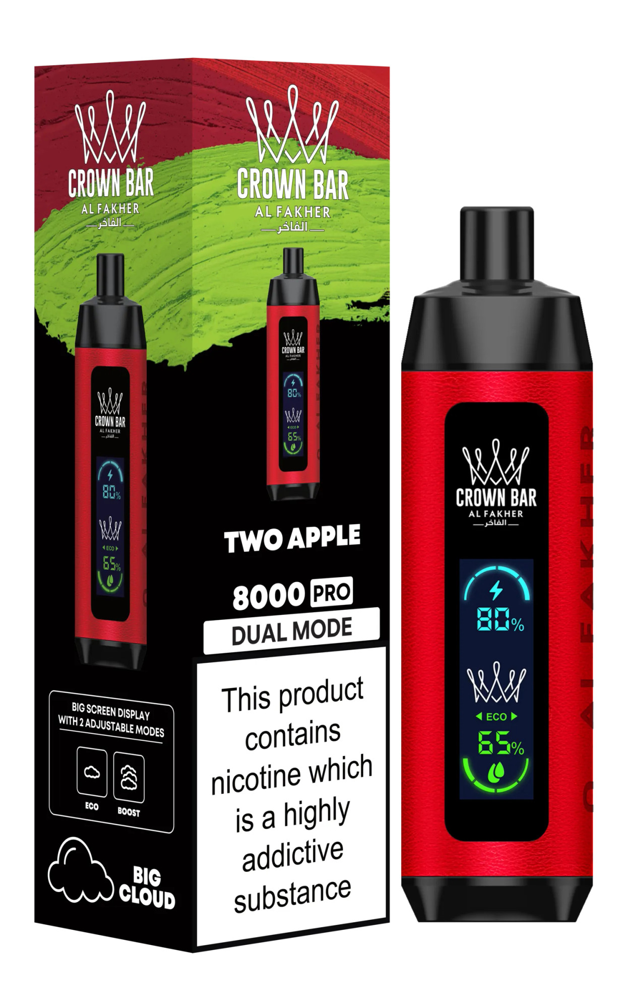 AL FAKHER CROWN BAR 18ML BIG CLOUD 8,000 PUFFS DISPOSABLE VAPE