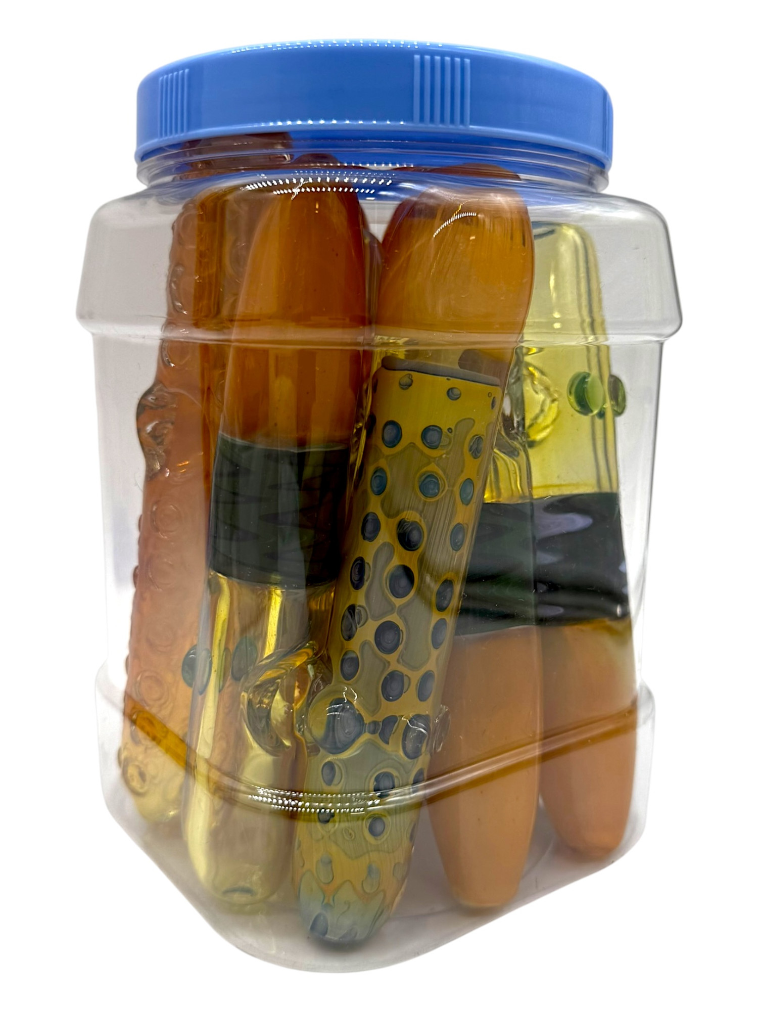 MIX DESIGN GLASS CHILLUMS - JAR OF 100