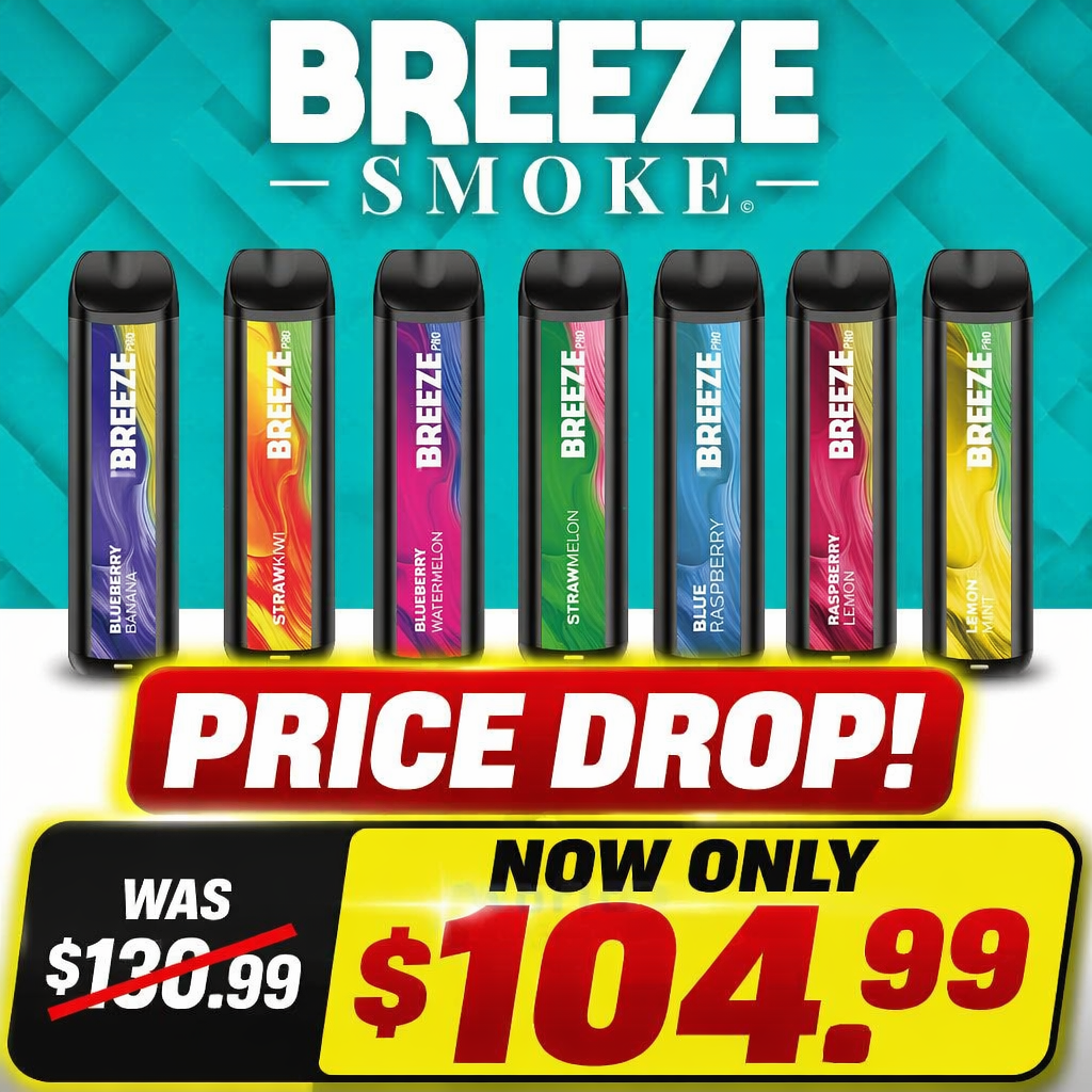 BREEZE SMOKE PRO EDITION 5% DISPOSABLE DEVICE 6ML (2000 PUFFS) - DISPLAY OF 10CT