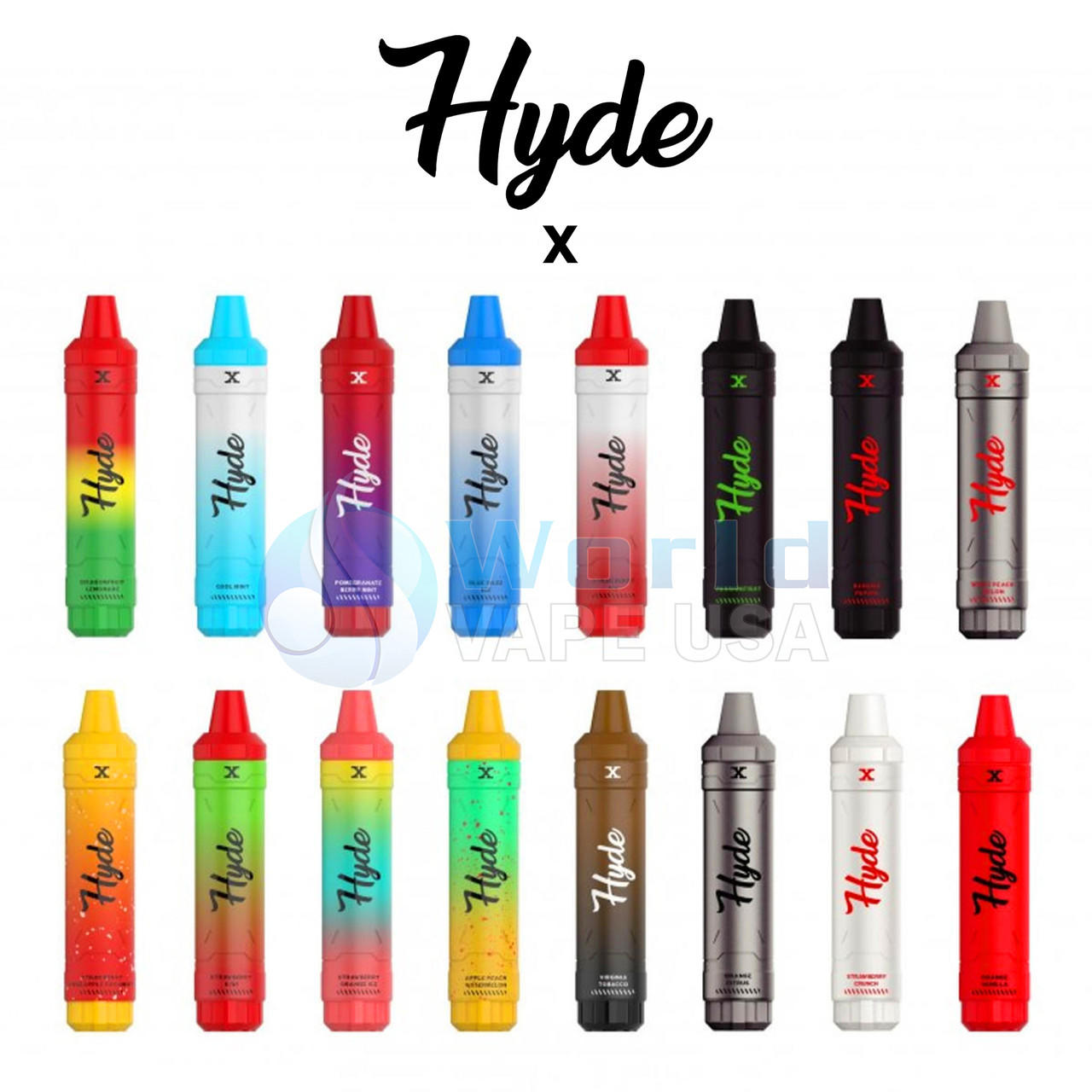  HYDE X 5% DISPOSABLE DEVICE 7ML (3000 PUFFS) - DISPLAY OF 10CT 