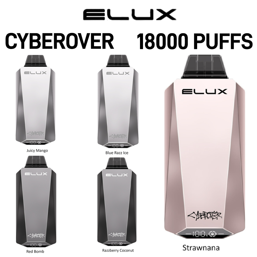 ELUX CYBEROVER 18ML DISPOSABLE VAPE 18,000 PUFFS - DISPLAY OF 5