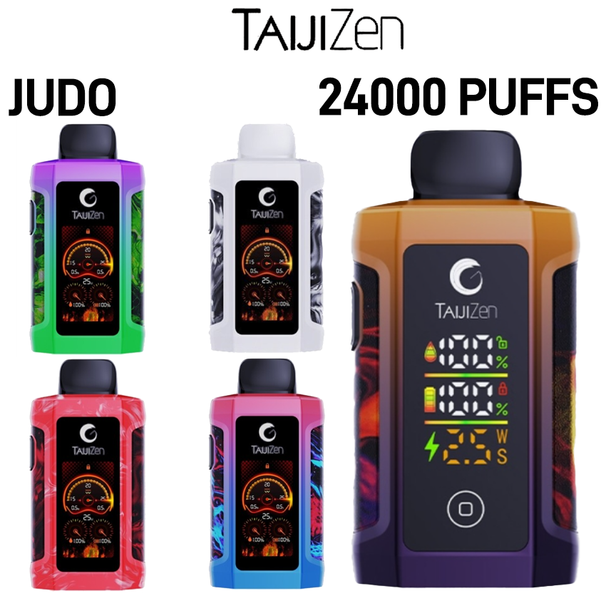 TAIJIZEN JUDO BY IJOY 24,000 PUFFS TOUCH SCREEN DISPOSABLE VAPE - 5CT DISPLAY