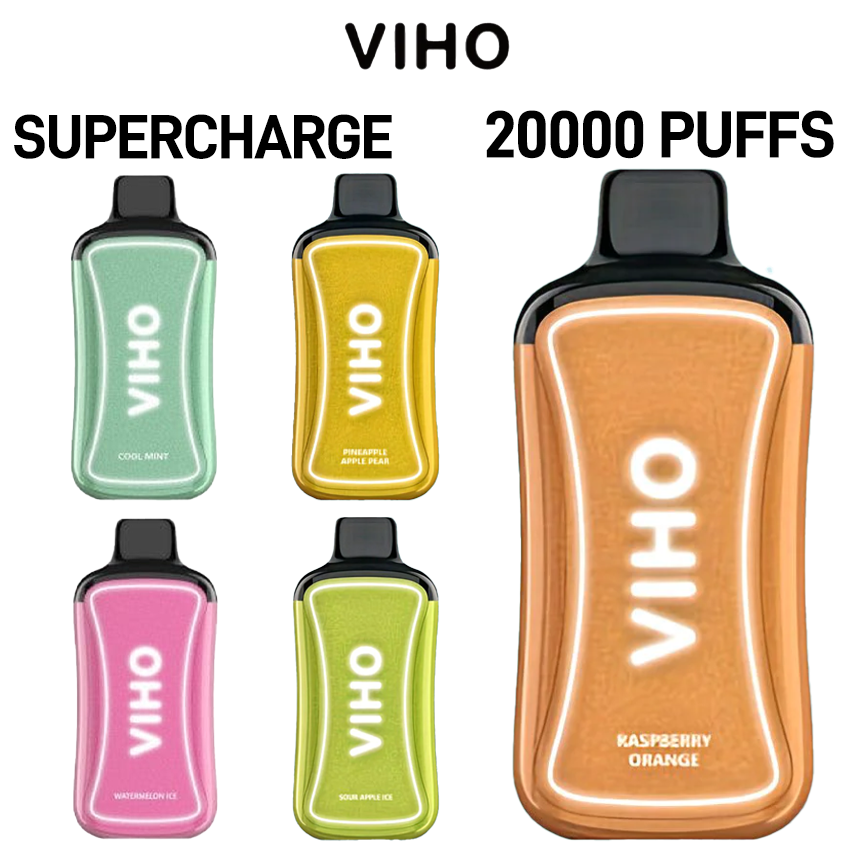 VIHO SUPERCHARGE 20,000 PUFFS DISPOSABLE VAPE - DISPLAY OF 5