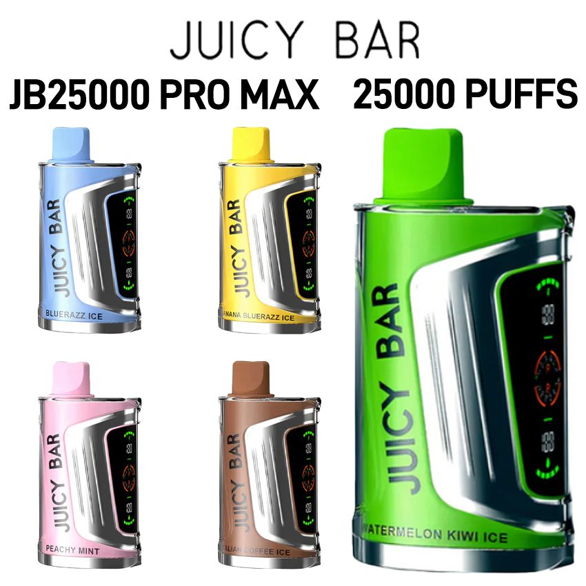 JUICY BAR JB25000 PRO MAX 25,000 PUFFS DISPOSABLE VAPE - DISPLAY OF 5