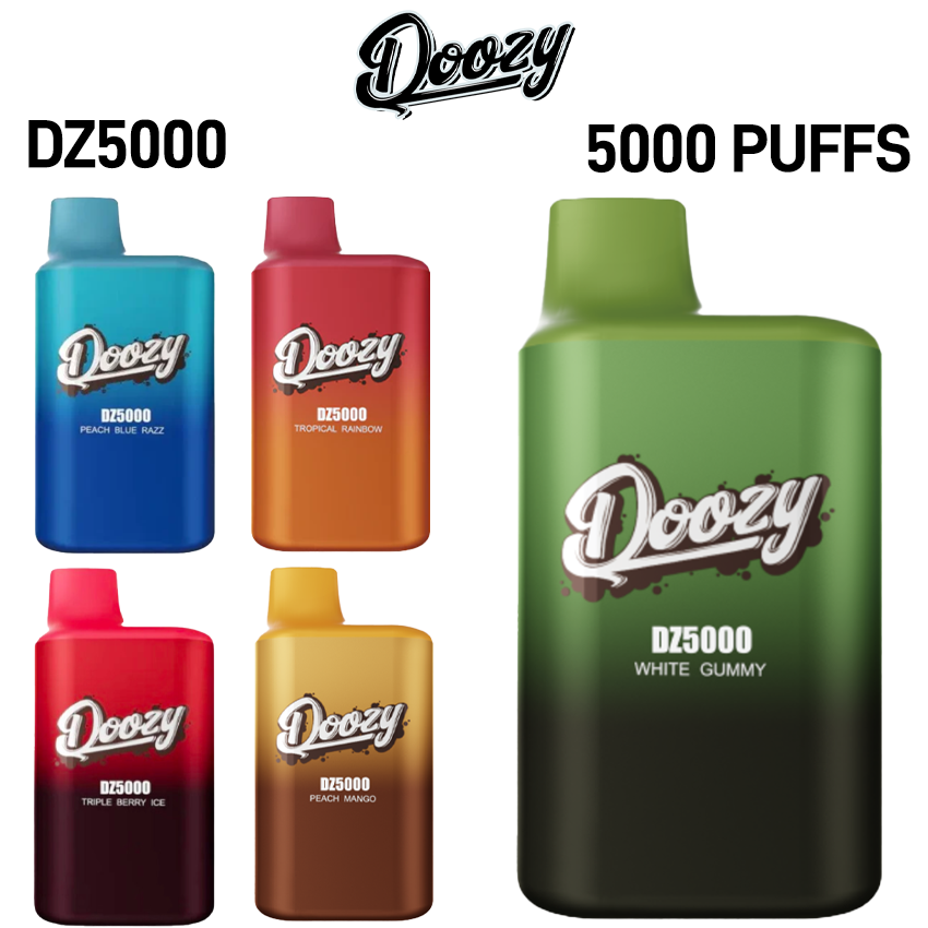 DOOZY DZ5000 POWERED BY MR FOG  5% DISPOSABLE DEVICE 10ML - DISPLAY OF 10