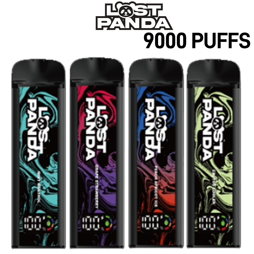 LOST PANDA 5% DISPOSABLE VAPE 9000 PUFFS - DISPLAY OF 80