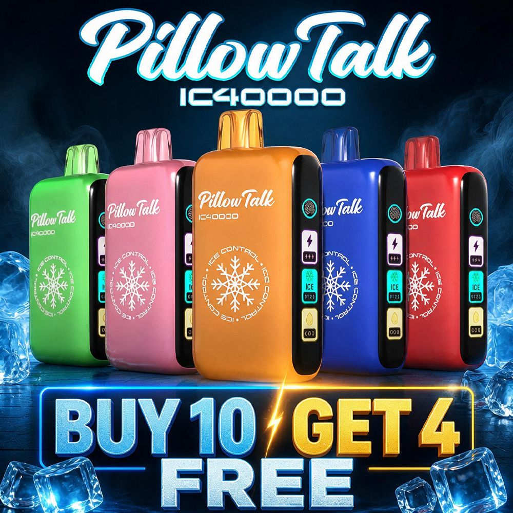 PILLOW TALK IC40000 20ML 40,000 PUFFS DISPOSABLE VAPE - DISPLAY OF 5