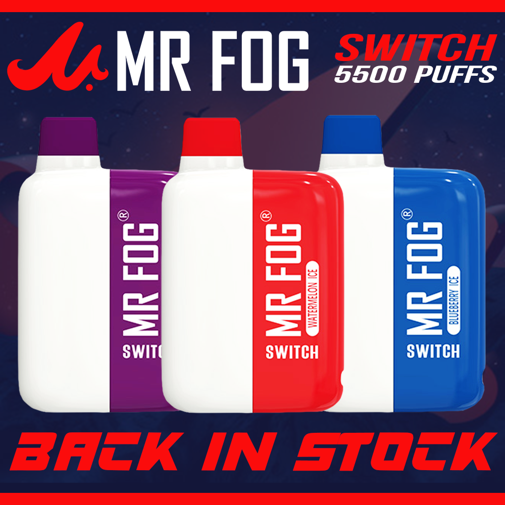 MR FOG SWITCH 15ML 5500 PUFFS DISPOSABLE VAPE *NEW FLAVORS* - DISPLAY OF 5