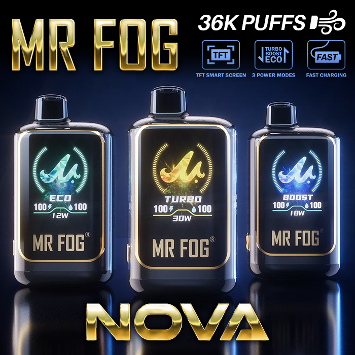 MR FOG NOVA 20ML 36,000 PUFFS DISPOSABLE VAPE - DISPLAY OF 5