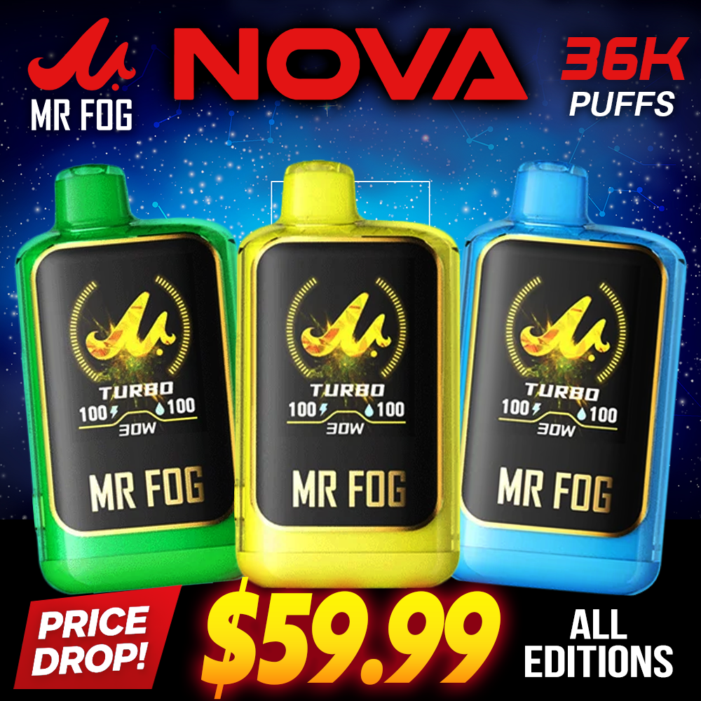 MR FOG NOVA 20ML 36,000 PUFFS DISPOSABLE VAPE - DISPLAY OF 5