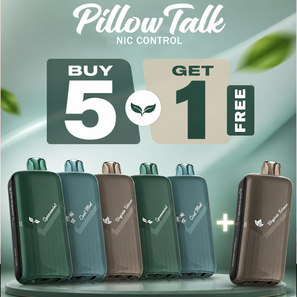 PILLOW TALK (NIC CONTROL) NC40000 20ML 40,000 PUFFS DISPOSABLE VAPE - DISPLAY OF 5