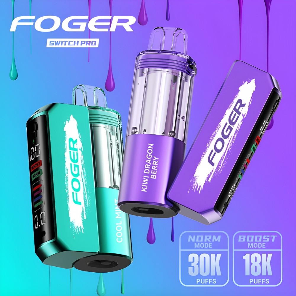FOGGER SWITCH PRO KIT 30,000 PUFFS DISPOSABLE VAPE - DISPLAY OF 5 FOGGER SWITCH PRO KIT 30,000 PUFFS DISPOSABLE VAPE - DISPLAY OF 5