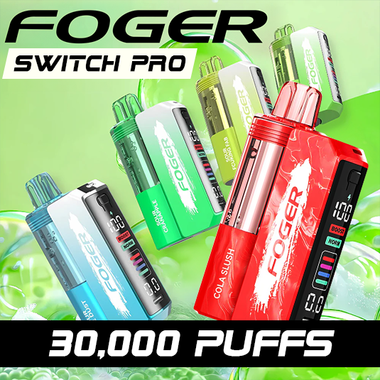 FOGGER SWITCH PRO KIT 30,000 PUFFS DISPOSABLE VAPE - DISPLAY OF 5 FOGGER SWITCH PRO KIT 30,000 PUFFS DISPOSABLE VAPE - DISPLAY OF 5