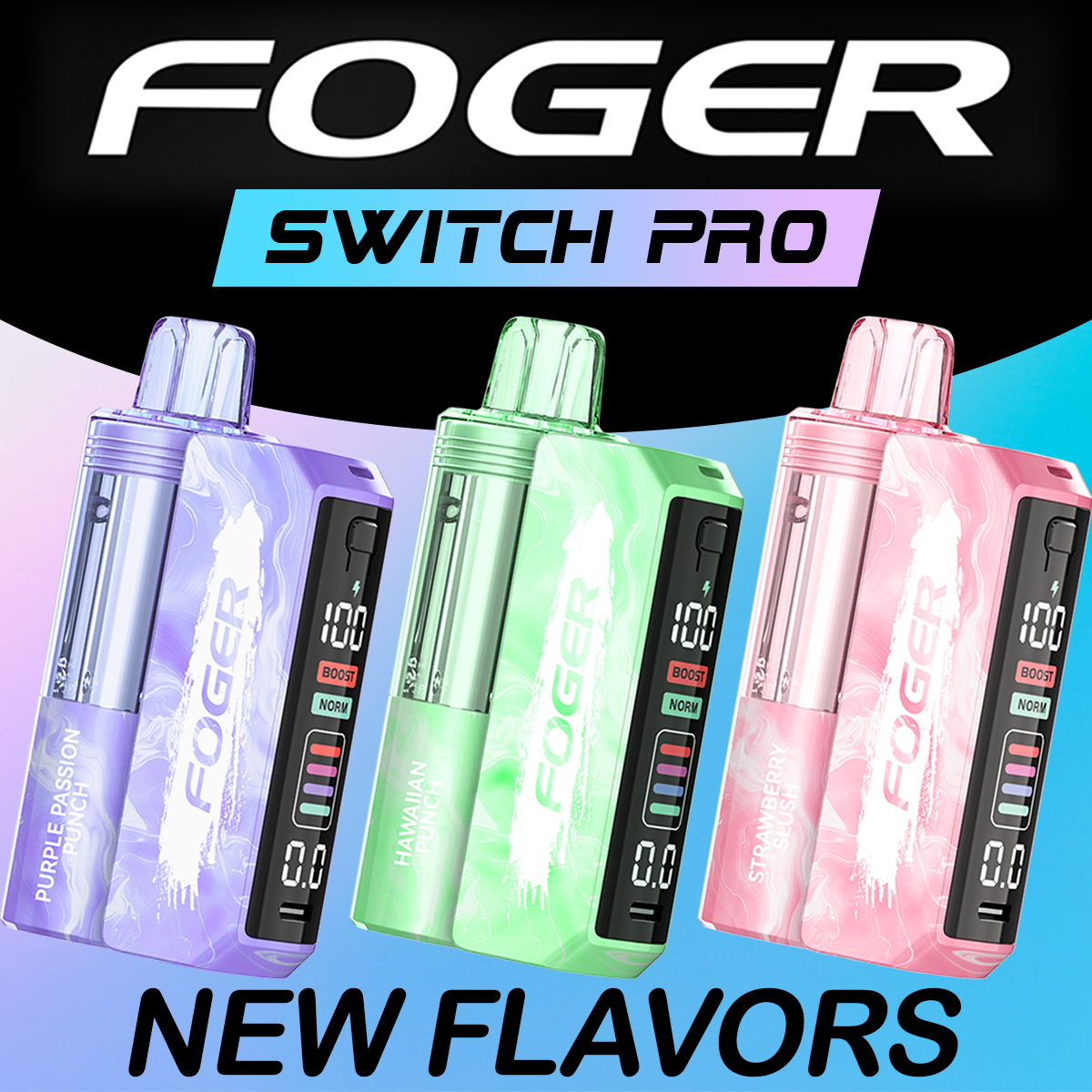 FOGER SWITCH PRO KIT 30,000 PUFFS DISPOSABLE VAPE - DISPLAY OF 5