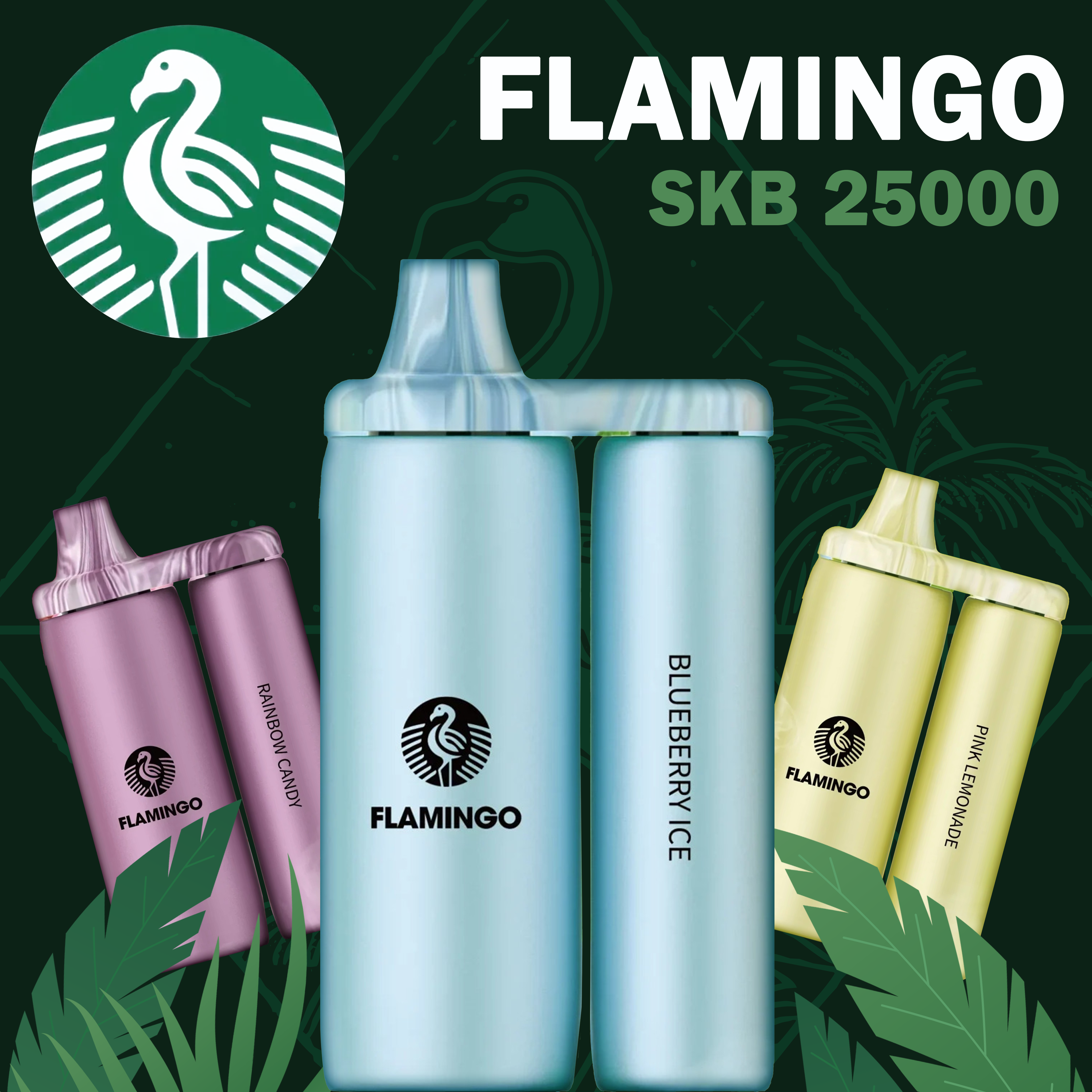 FLAMINGO ROLLING 25,000 PUFFS DISPOSABLE VAPE - DISPLAY OF 5