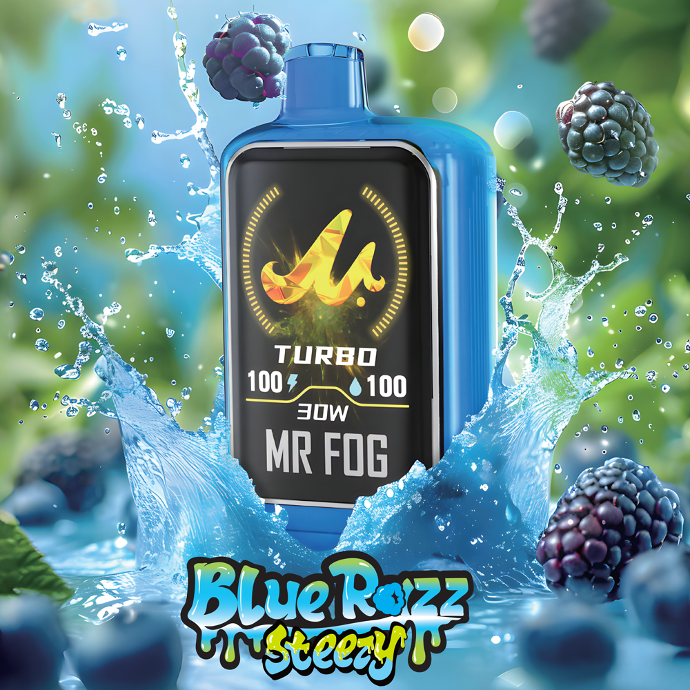 MR FOG NOVA BLUE RAZZ STEEZY SERIES 36,000 PUFFS DISPOSABLE VAPE - DISPLAY OF 5