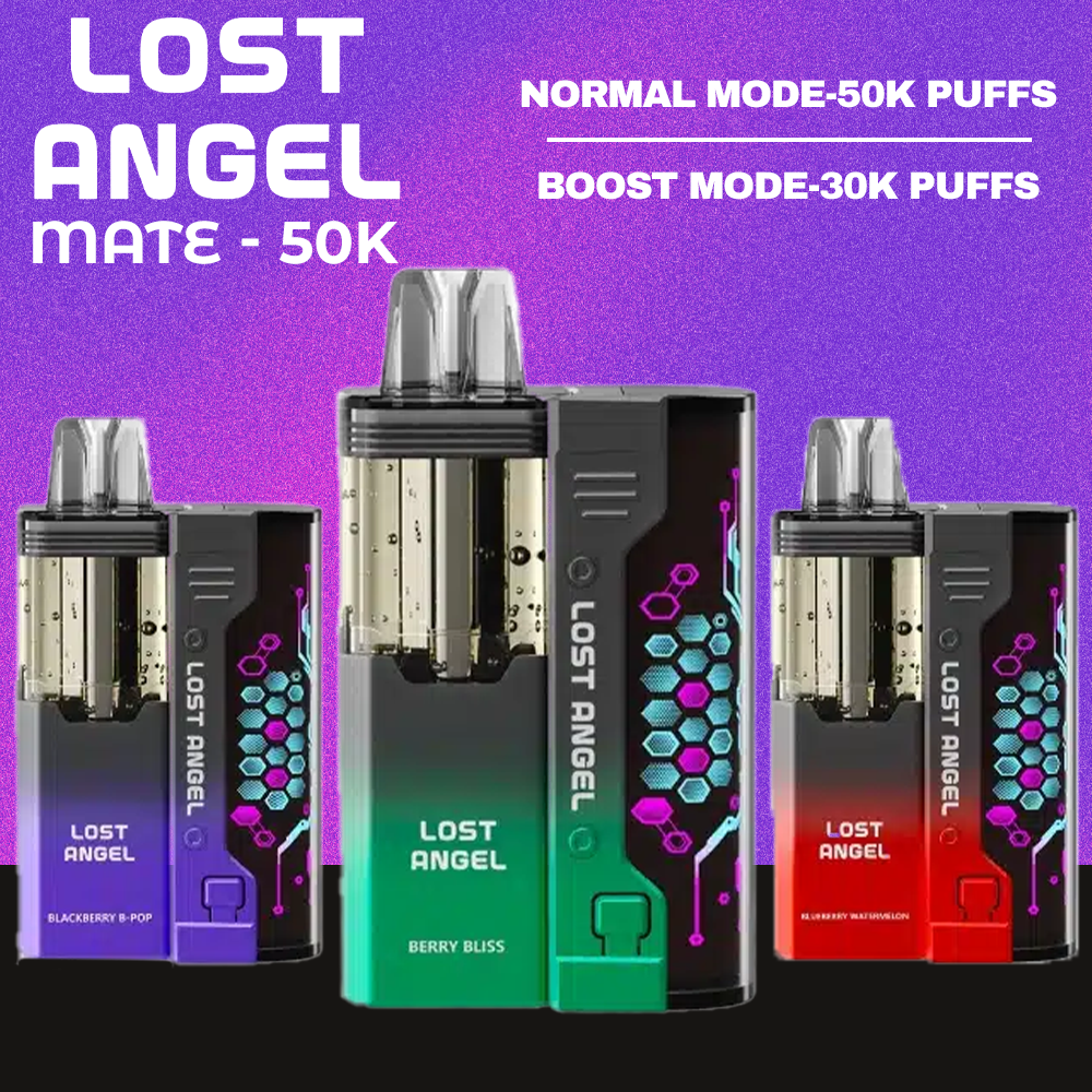 LOST ANGEL MATE 50,000 PUFFS DISPOSABLE VAPE (FULL KIT) - DISPLAY OF 5