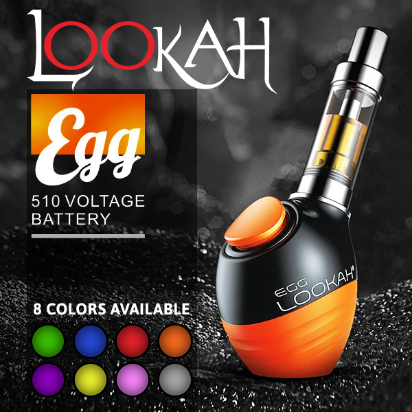 LOOKAH EGG 350mAh VV CARTRIDGE BATTERY - DISPLAY OF 5 LOOKAH EGG 350mAh VV CARTRIDGE BATTERY - DISPLAY OF 5