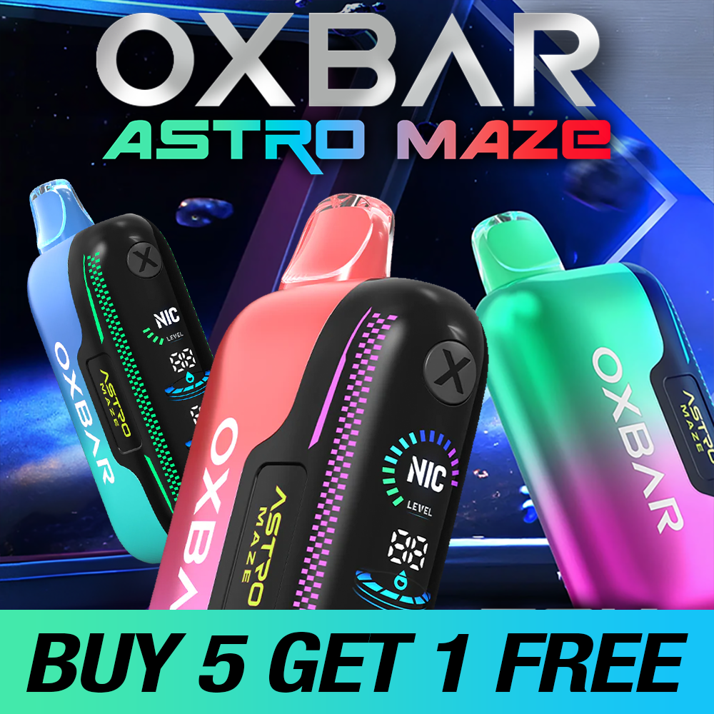 OXBAR ASTRO MAZE 50,000 PUUFFS DISPOSABLE VAPE - DISPLAY OF 5