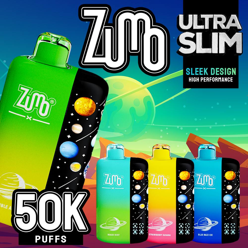 Zumo Ultra Slim 50,000 Puffs Disposable Vape - Display of 5 - Wholesale