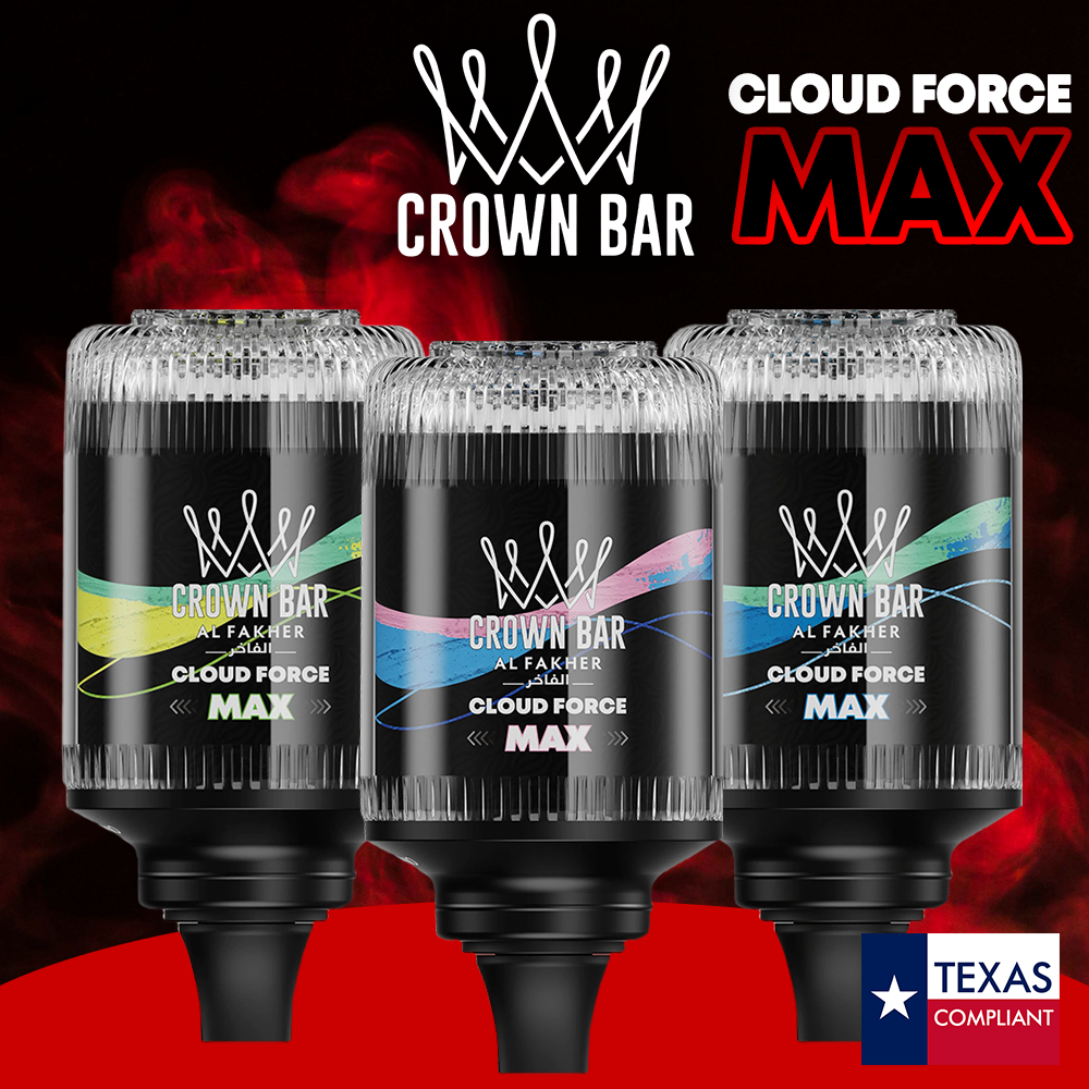 AL FAKHER CROWN BAR CLOUD FORCE MAX 50,000 PUFFS HOOKAH VAPE HEAD