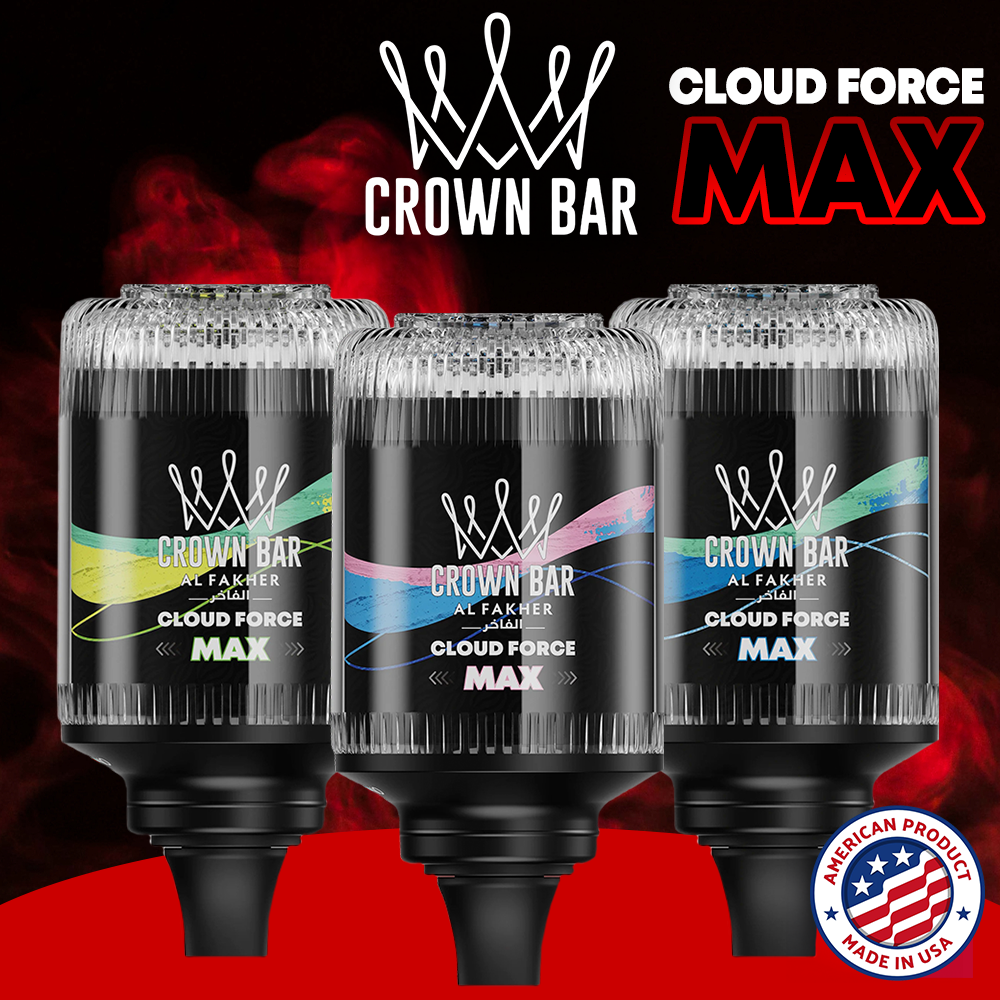 AL FAKHER CROWN BAR CLOUD FORCE MAX 50,000 PUFFS HOOKAH VAPE HEAD