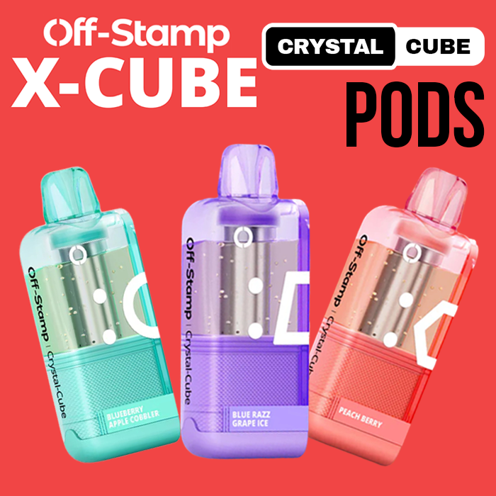 OFF STAMP X-CUBE CRYSTAL 35,000 PUFFS DISPOSABLE (POD ONLY) - DISPLAY OF 5