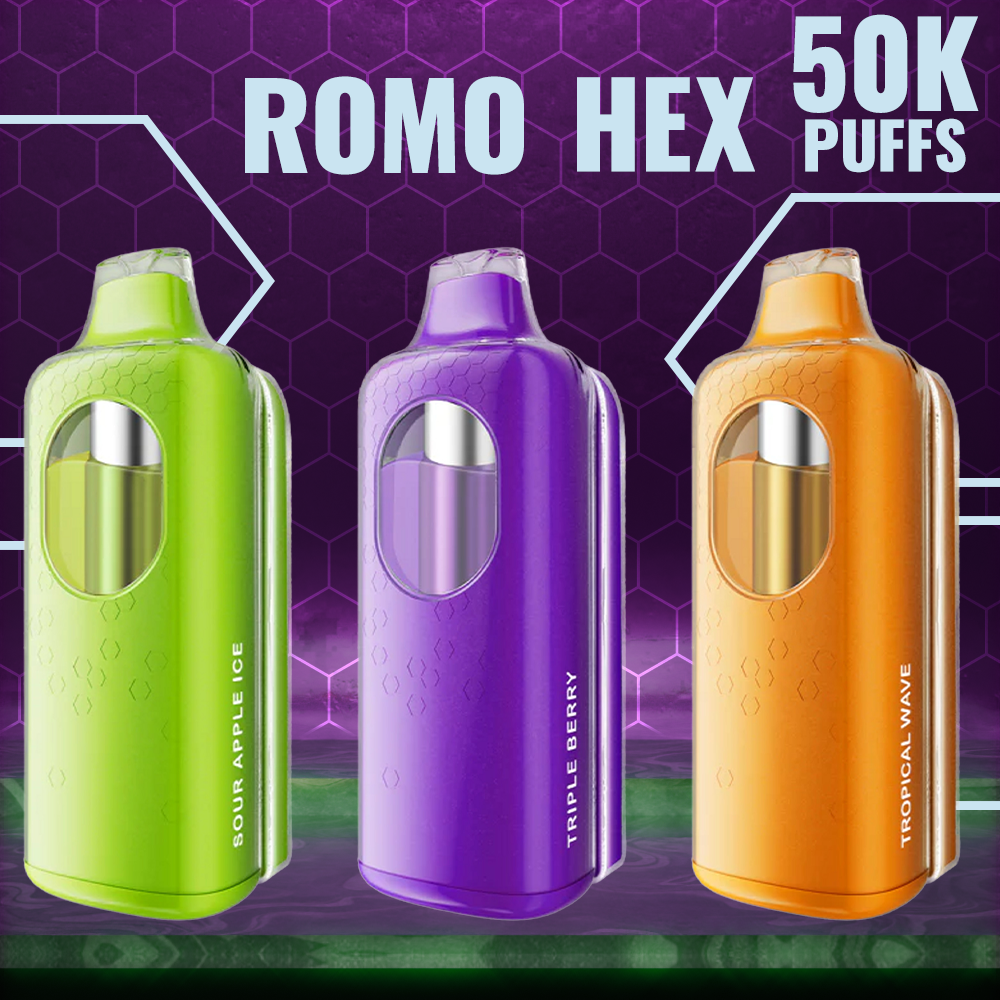 ROMO HEK KIT 50,000 PUFFS DISPOSABLE (FULL KIT) - DISPLAY OF 5