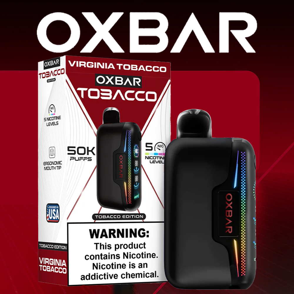 OXBAR 50,000 PUFFS DISPOSABLE VAPE (TOBACCO EDITION) - DISPLAY OF 5