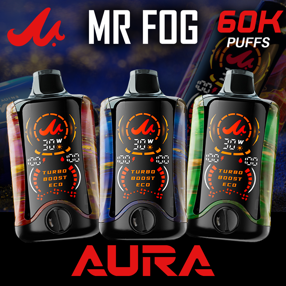MR FOG AURA 60,000 PUFFS DISPOSABLE VAPE - DISPLAY OF 5
