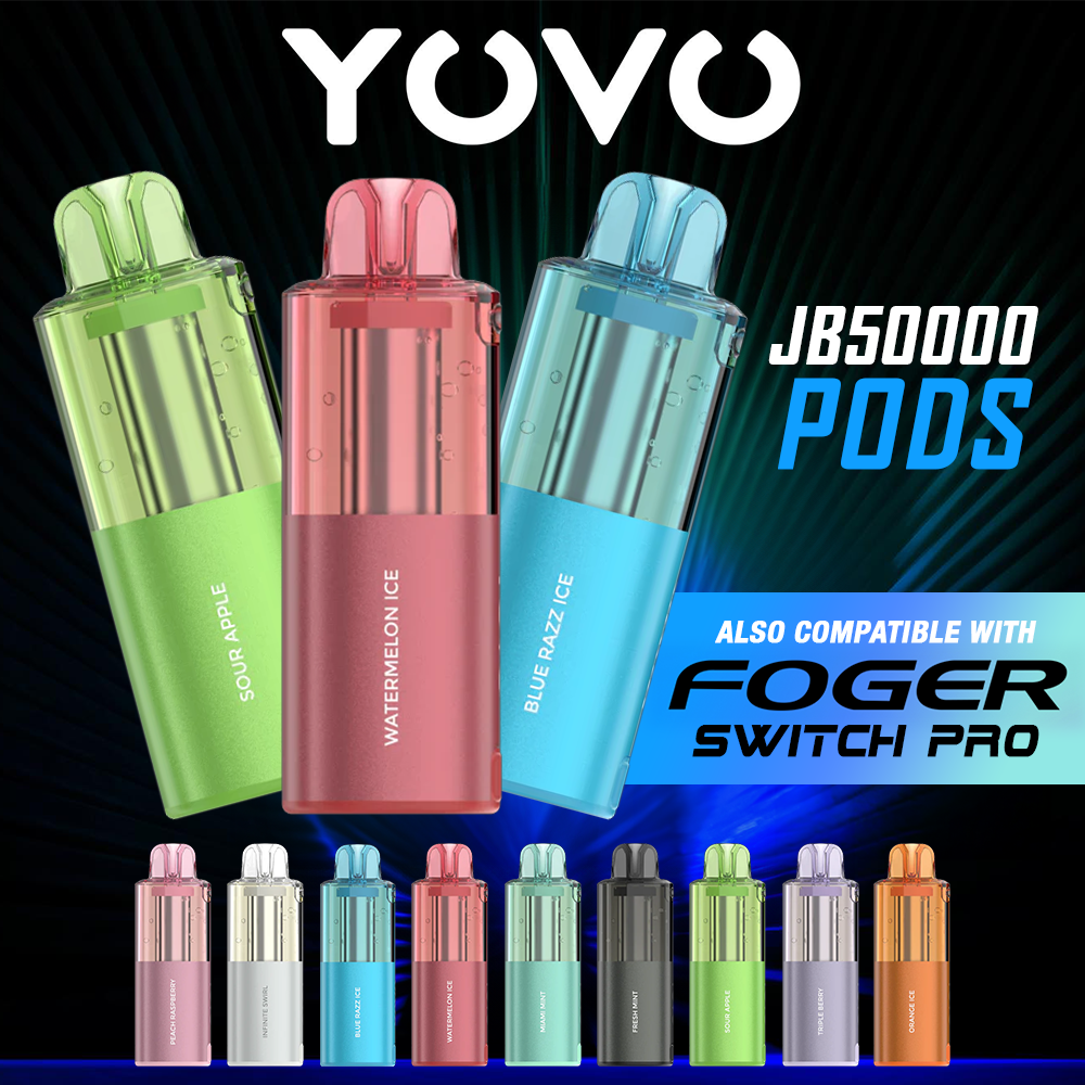 YOVO JB 50,000 PUFFS DISPOSABLE (POD ONLY) - DISPLAY OF 5