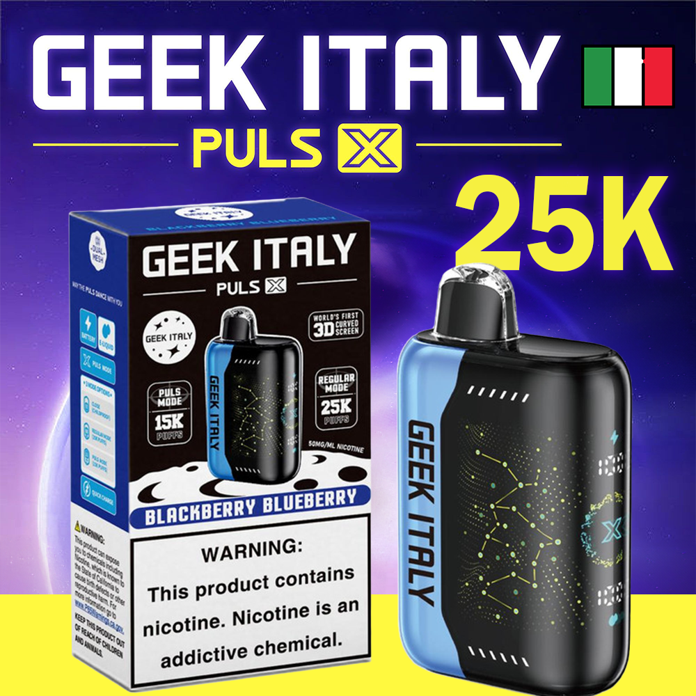 GEEK ITALY PULSE X 25,000 PUFFS DISPOSABLE VAPE - DISPLAY OF 5